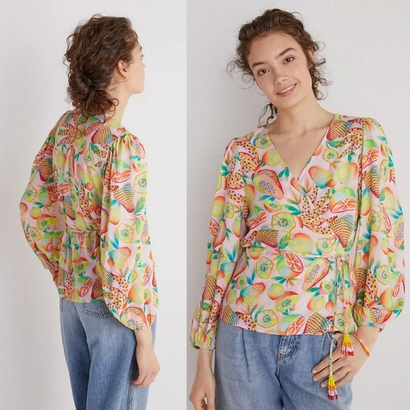 FARM Rio Tops - Farm Rio Anthropologie Rainforest wrap blouse